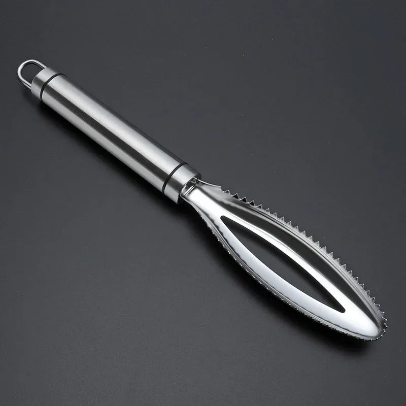 304 Stainless Steel Household Kitchenware Utility Tool Thickened Fish Scale Planer Scaler Descaler - Shello's Creative Boutique