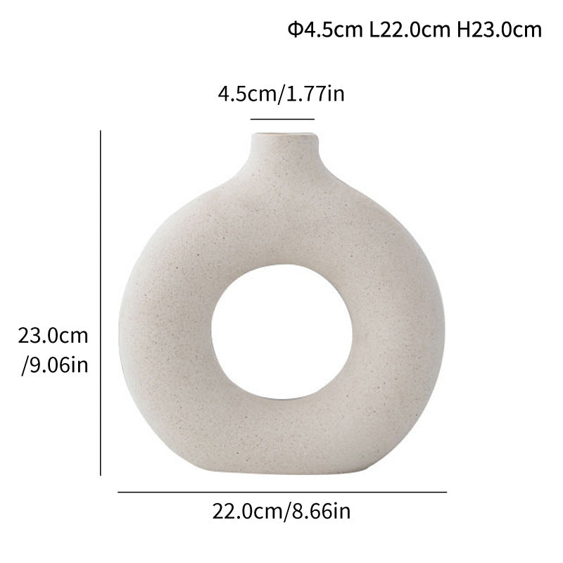 Unglazed spotted ceramic vase simple modern creative ornaments decoration eprolo