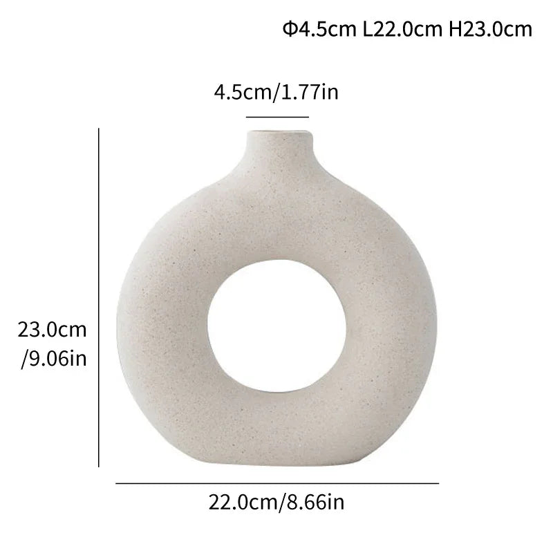 Unglazed Spotted Ceramic Vase – Modern Minimalist Decorative Accent - Shello's Creative Boutique