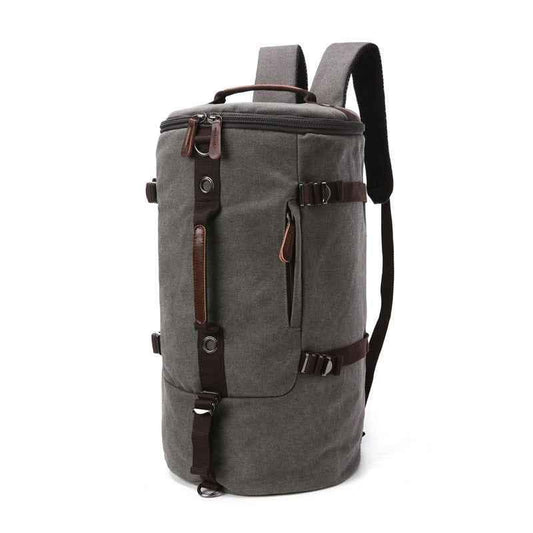 Men Travel Backpack Male Canvas Luggage Duffel Cylinder Bag Mountaineering Hiking Backpack For Men - Shello's Creative Boutique