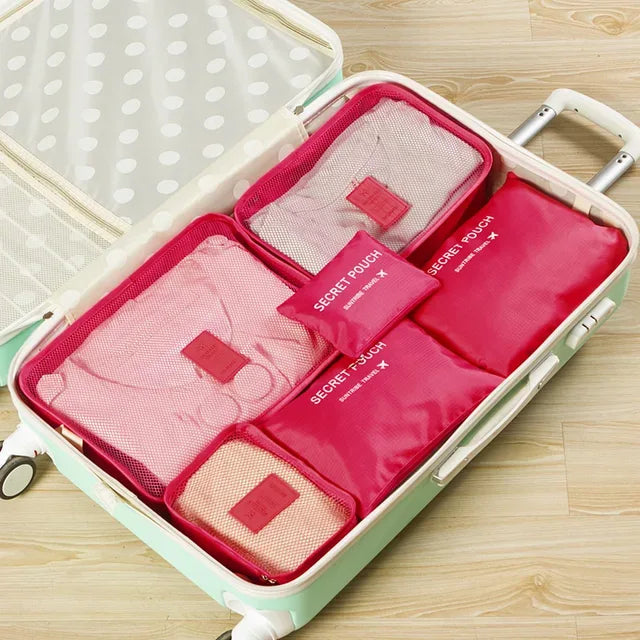 Travel storage bag 6-piece set waterproof clothing sorting bag bags Travel storage bag 6-piece set - Shello's Creative Boutique