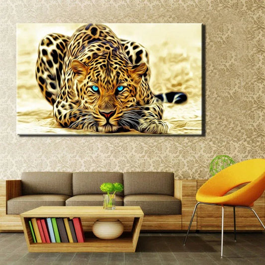 Modern Paintings HD Digital Printed on Canvas, Wall Art Large Leopard Poster for Living Room Home Decor No Frame - Shello's Creative Boutique
