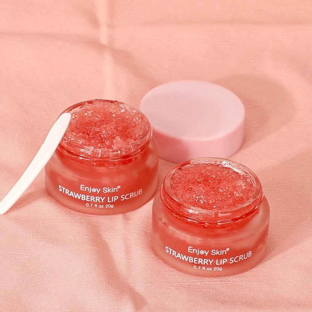 Strawberry Lip Scrub Vegan Exfoliating Envase Para Sugar Pink Lip Scrub - Shello's Creative Boutique