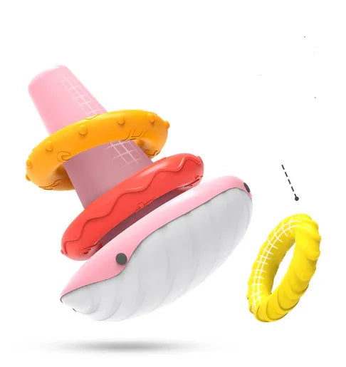 Rainbow Tower Folding Music Baby Toy Children's Early Education 0-1 Year Old Baby Large Flipper Folding Ferrule - Shello's Creative Boutique