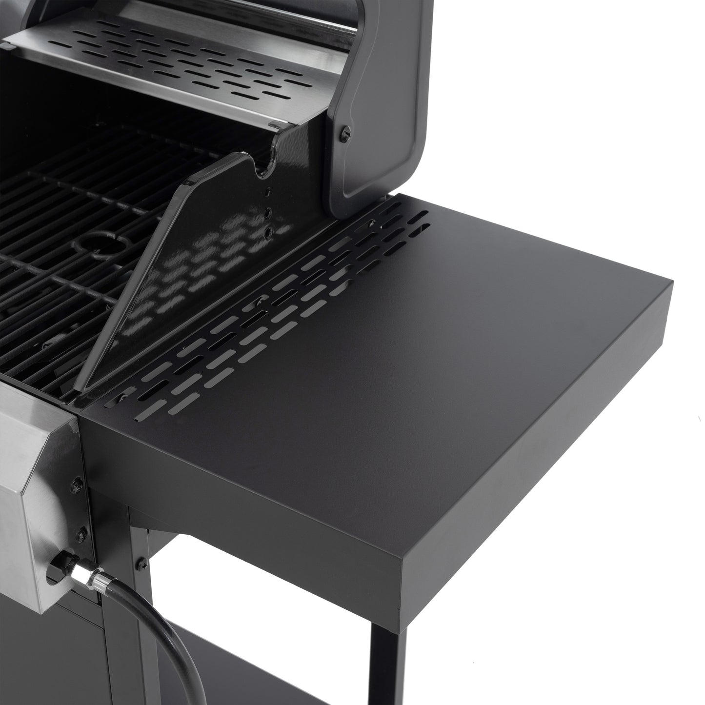 2+2 multifunctional gas barbecue grill and covered grill combination for outdoor cooking - barbecue, barbecue, pizza. eprolo
