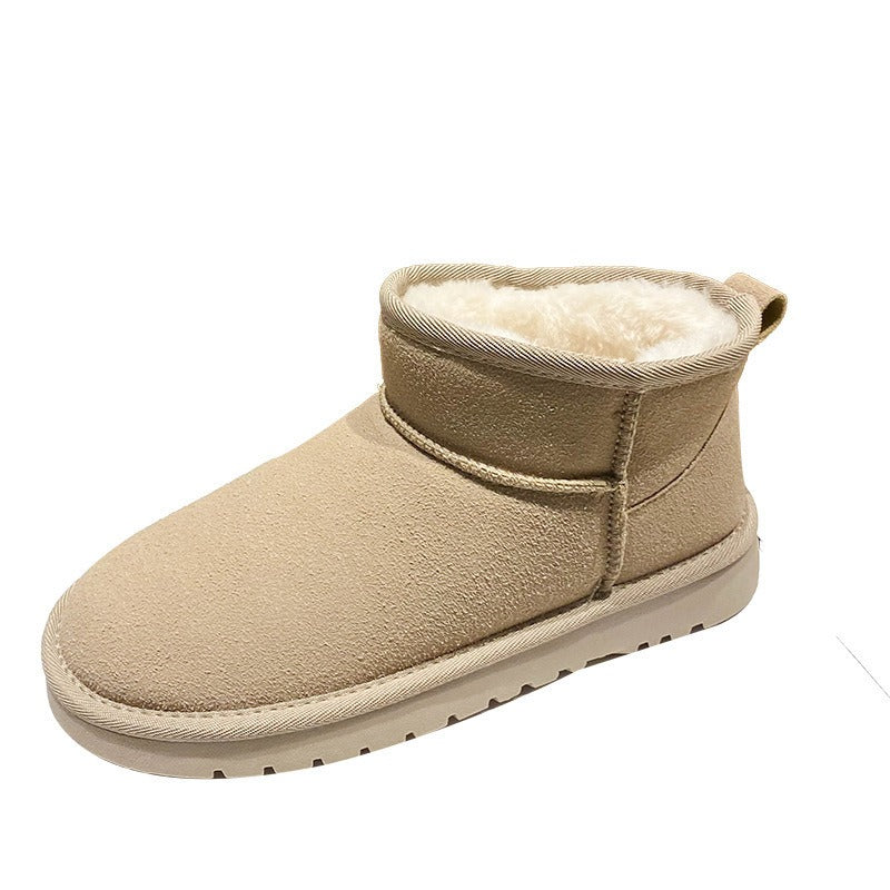 Thick soled versatile snow boots for women's warmth and height increase small cotton shoes eprolo