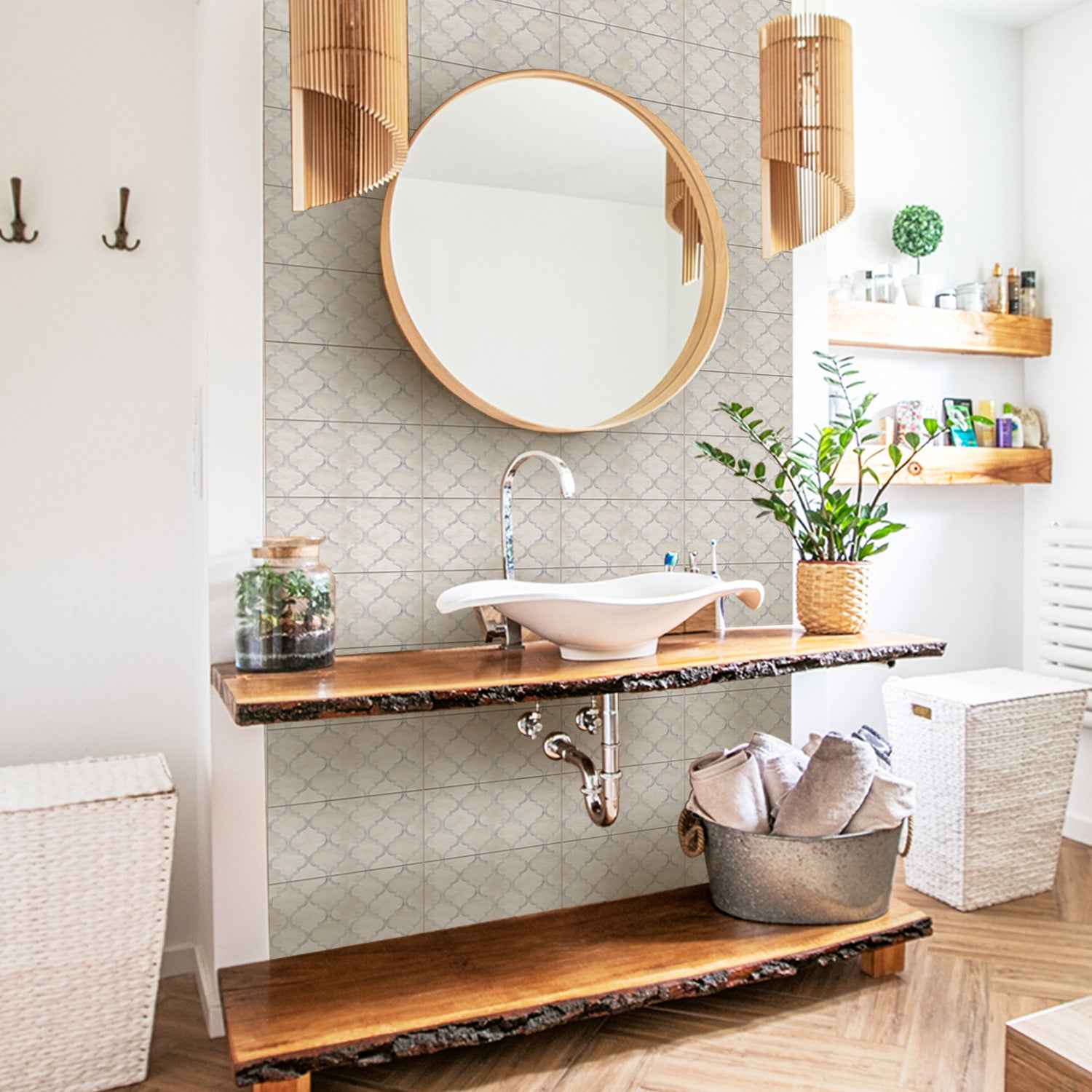 Funlife Elegant Style Thickened Brick Stickers American-Style New Kitchen Wall Decoration Waterproof Self-Adhesive