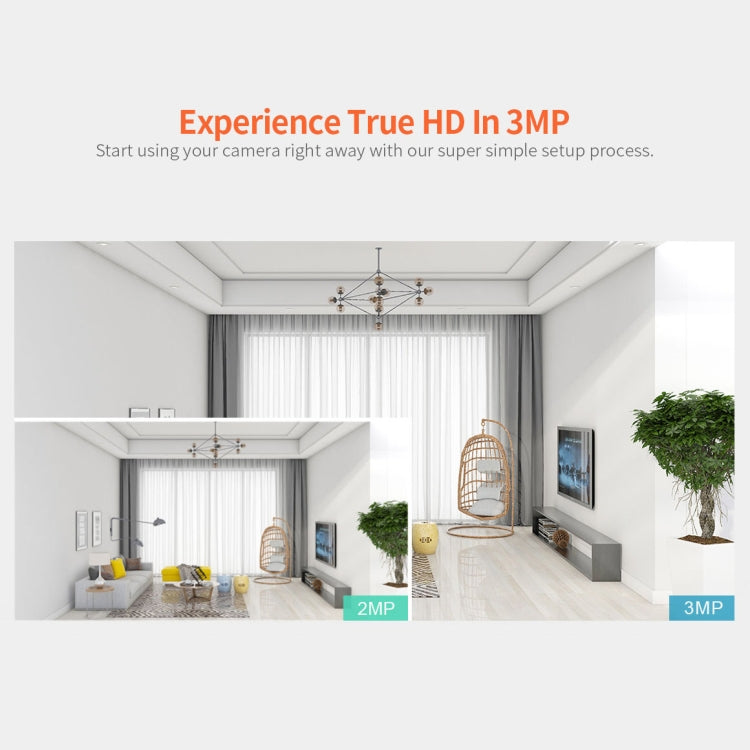 SriHome SH029 3.0 Million Pixels 1296P HD AI Camera, Support Two Way Talk / Motion Detection / Humanoid Detection / Night Vision / TF Card, AU Plug