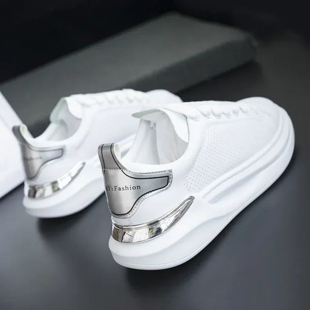 Branded women's shoes for couples, black and white casual sneakers for men, versatile luxury tennis shoes, designer white shoes eprolo