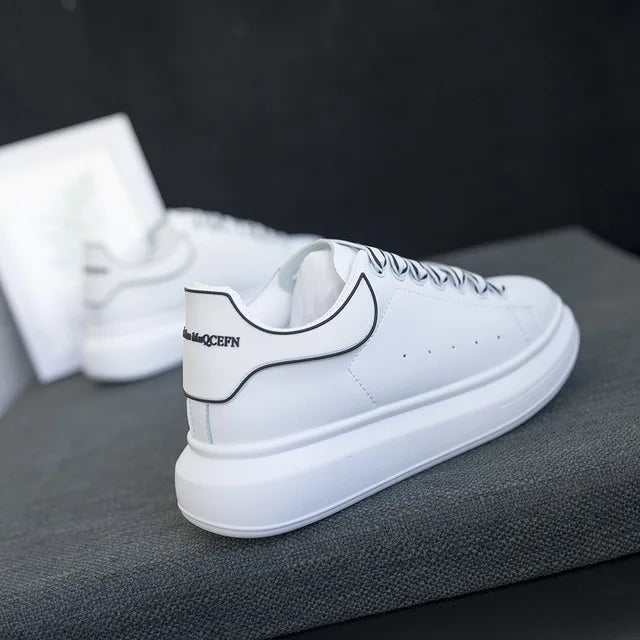 Branded women's shoes for couples, black and white casual sneakers for men, versatile luxury tennis shoes, designer white shoes eprolo