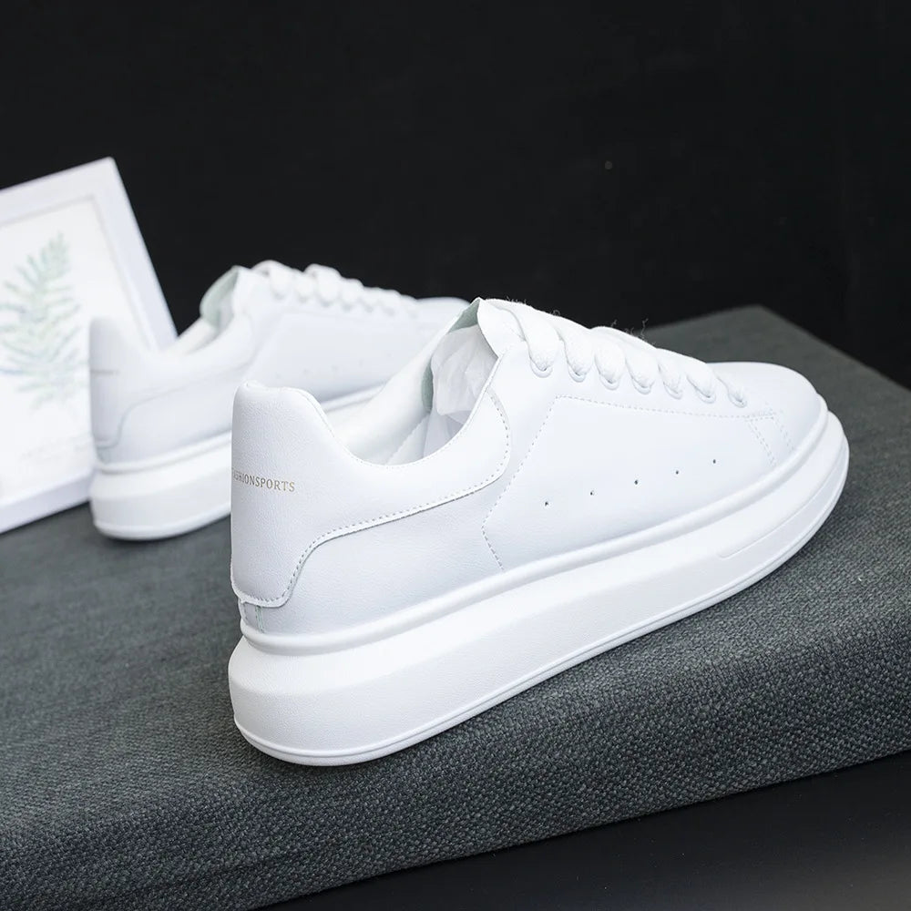 Branded women's shoes for couples, black and white casual sneakers for men, versatile luxury tennis shoes, designer white shoes eprolo