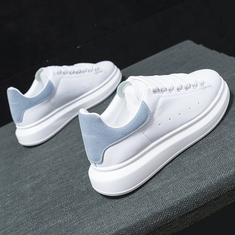 Branded women's shoes for couples, black and white casual sneakers for men, versatile luxury tennis shoes, designer white shoes eprolo