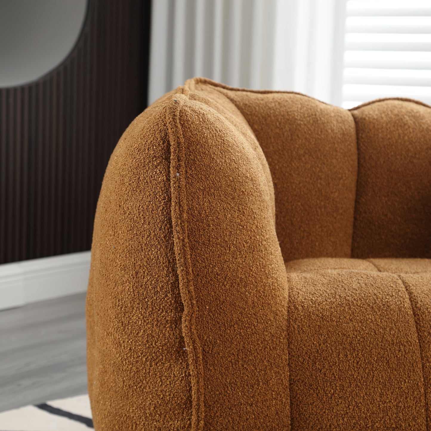 Soft Bean Bag Chair with High Resilient Foam(Chips)for living room and bedroom Comfortable Square Lazy Sofa with Footstool eprolo
