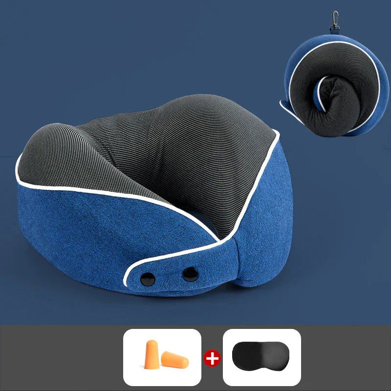U Shaped Pillow Memory Cotton Travel Pillows, Nap Pillows, Neck Protection, Portable - Shello's Creative Boutique