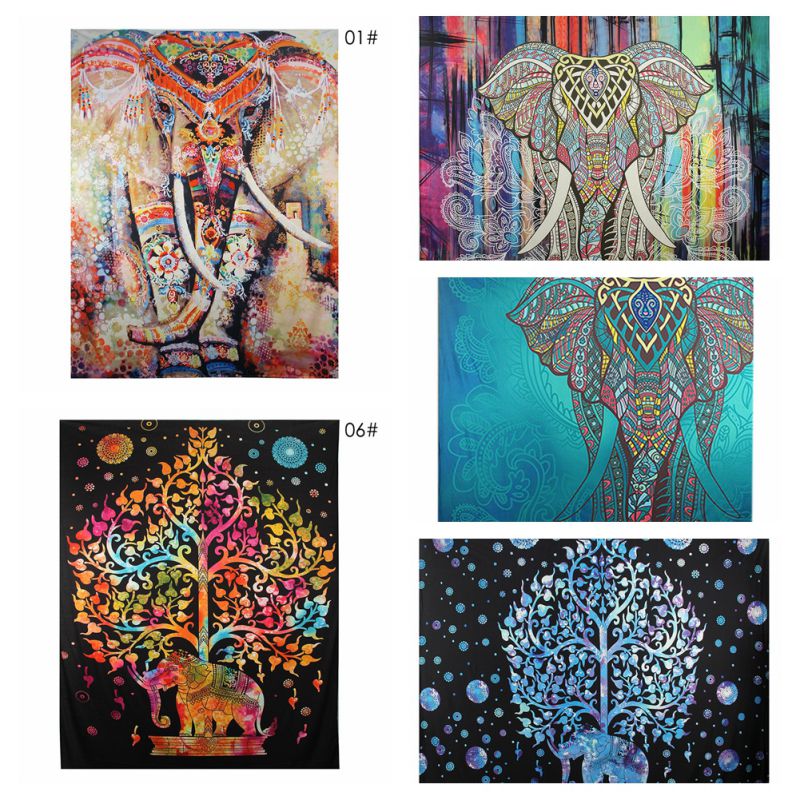 Bohemian Mandala Tapestry Sandy Beach Indian Picnic Rug Throw Travel Mattress Blanket Camping Tent Wall Decor Hanging Tapestries