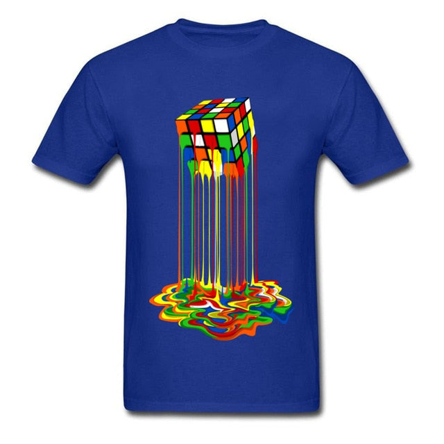 Good Quality Cube T-Shirts Rainbow Abstraction Cube Sheldon Cooper T Shirt Big Discount Best Tee Shirt Women Men Funny Tops Tee Shello Creative Boutique