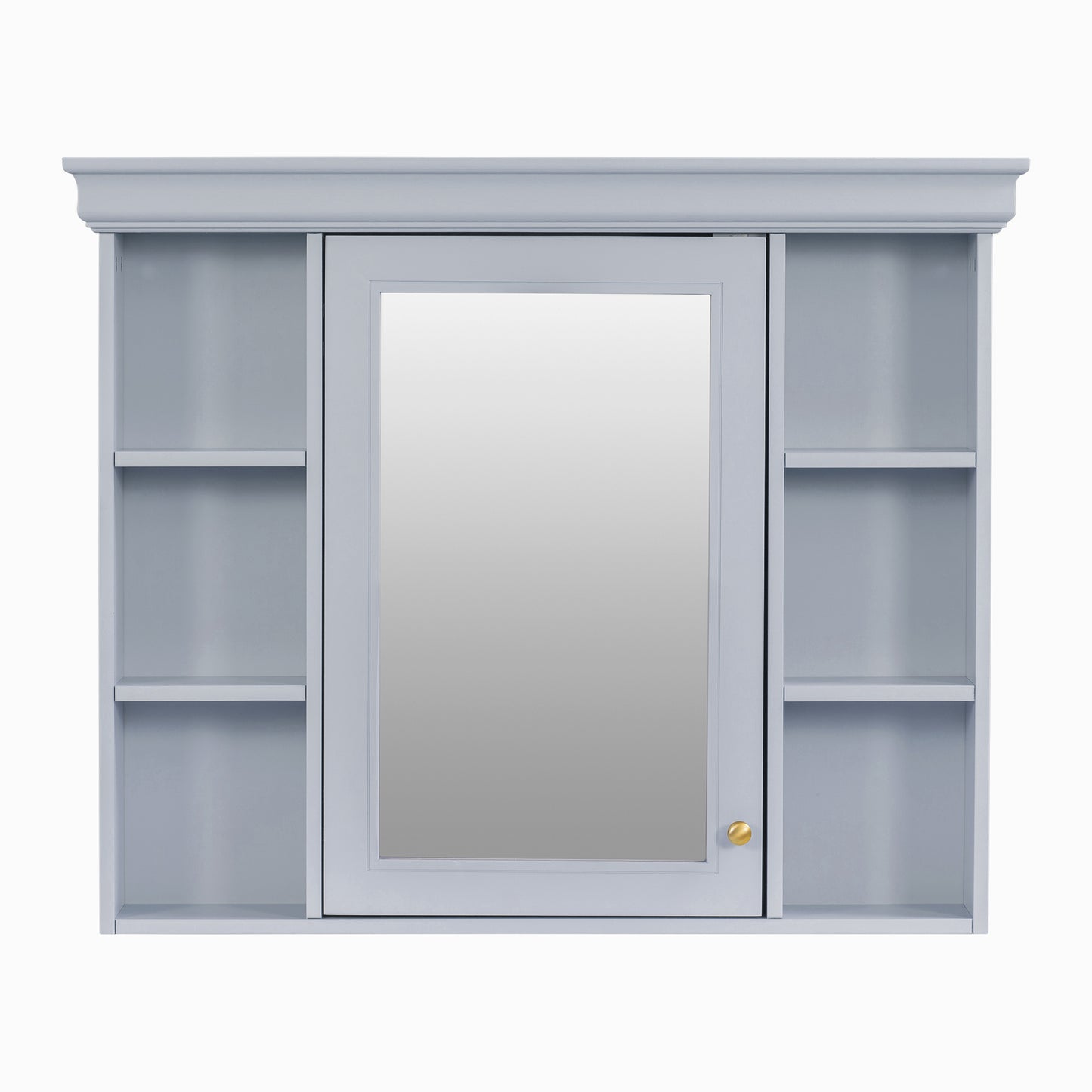 35'' x 28'' Blue Wall Mounted Bathroom Storage Cabinet with Mirror Door, Modern Bathroom Wall Cabinet with Mirror eprolo