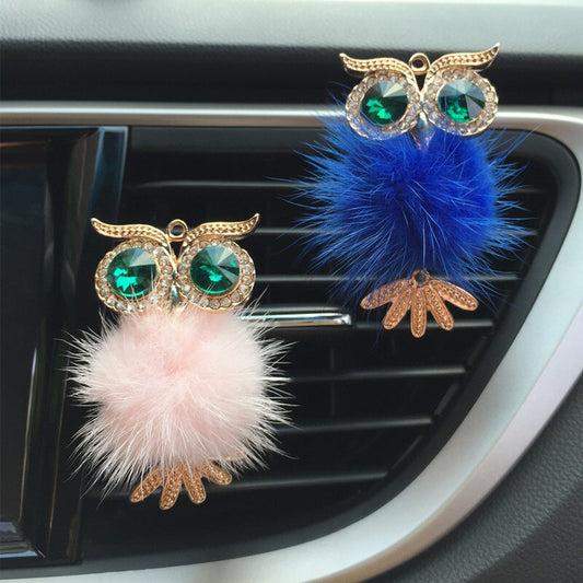 1Pcs Crystal Owl Car Air Freshener Auto Outlet Perfume Clip Interior Accessories Car-styling Vent Solid Fragrance Diffuser eprolo