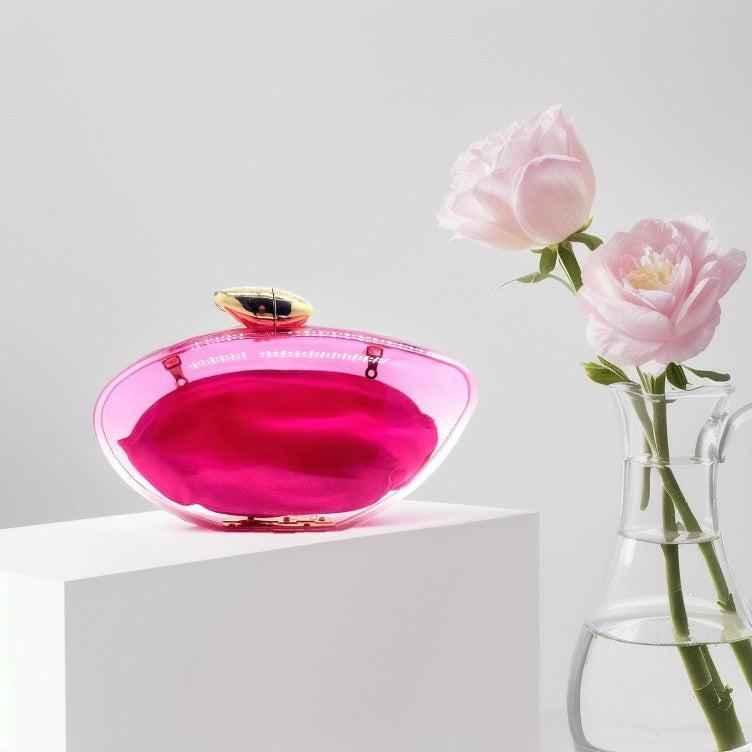 Modern Acrylic Minimalist Clutch - Transparent Evening Handbag - Shello's Creative Boutique