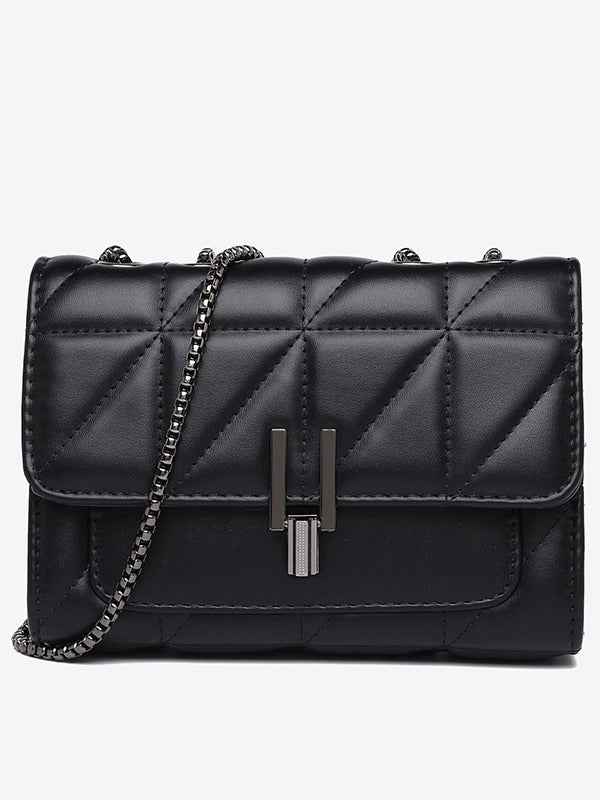 Diamond Chain Shoulder Bag - Fashionable Crossbody Bag with Large Capacity