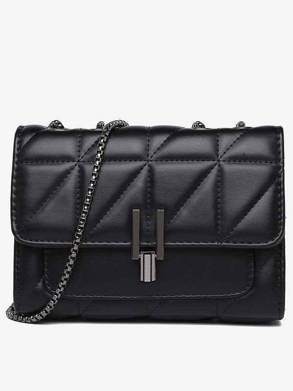Diamond Chain Shoulder Bag - Fashionable Crossbody Bag with Large Capacity - Shello's Creative Boutique