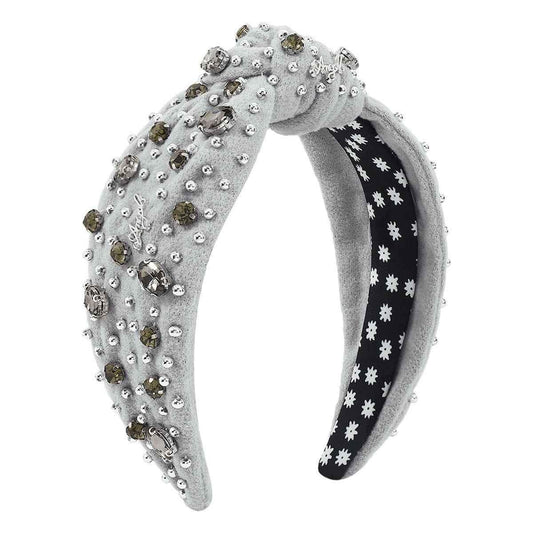 Retro Plush Hair Hoop - Vintage Style Headband with Sparkle Details - Shello's Creative Boutique