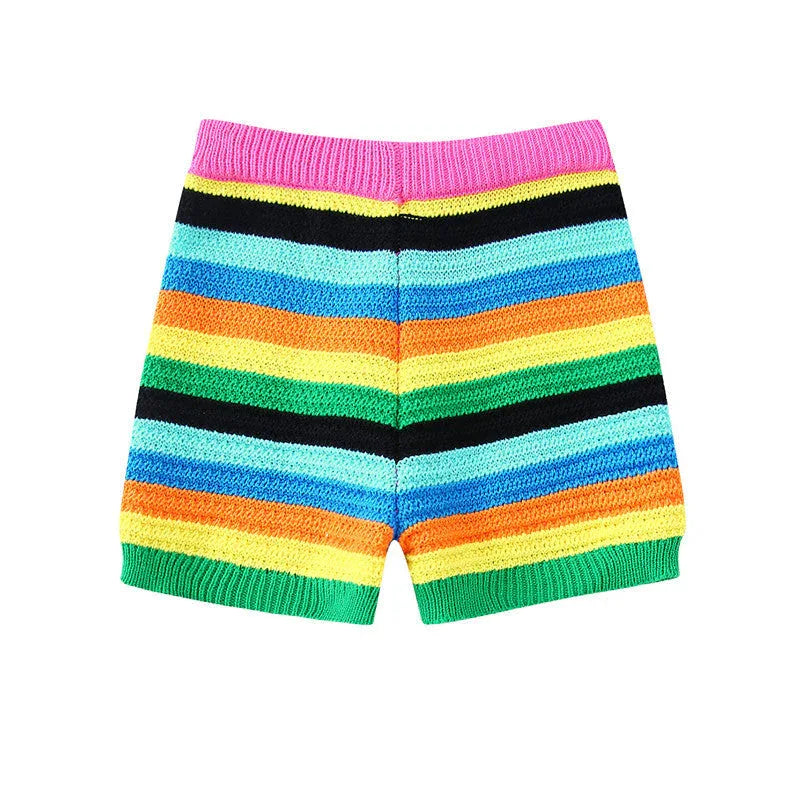 Knitted Vest & Shorts 2-Piece Set - Summer Colour Matching Outfit - Shello's Creative Boutique