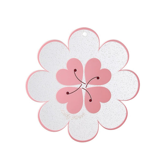 Lucky Flower Heat Insulation Mat Simple Wind Table Heat Insulation Mat Anti scalding Bowl and Dish Mat Household Plate Mat PVC Mat eprolo