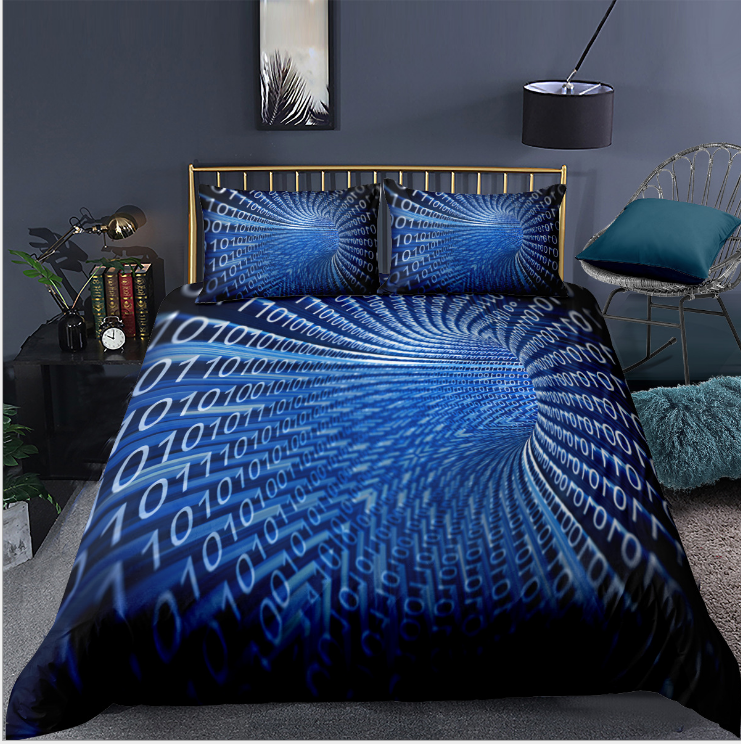 3D digital printing bedding home textile three piece quilt cover pillow case eprolo