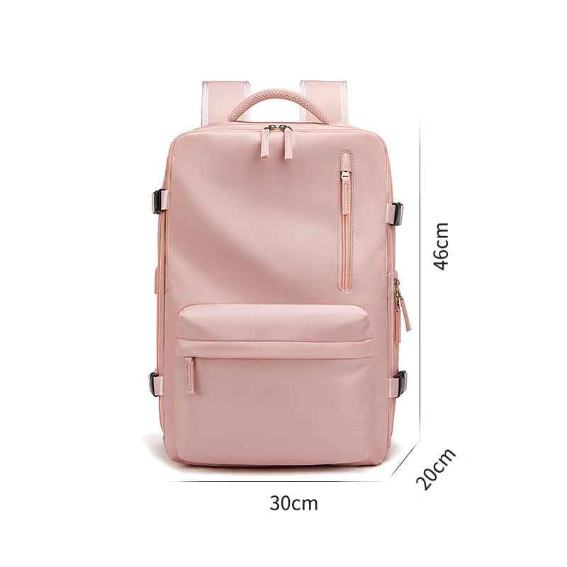 Waterproof Leather Laptop Backpack - 18 Inch Vintage Unisex School Bag for Men with USB Port