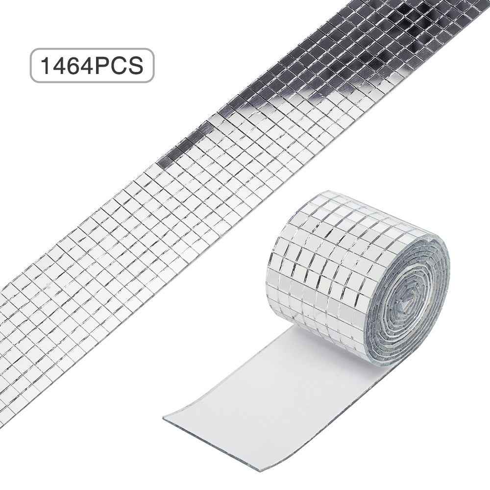 Mosaic Mirror Wall Stickers Self-Adhesive Glass Decor for Interior Walls KTV Creative Patch