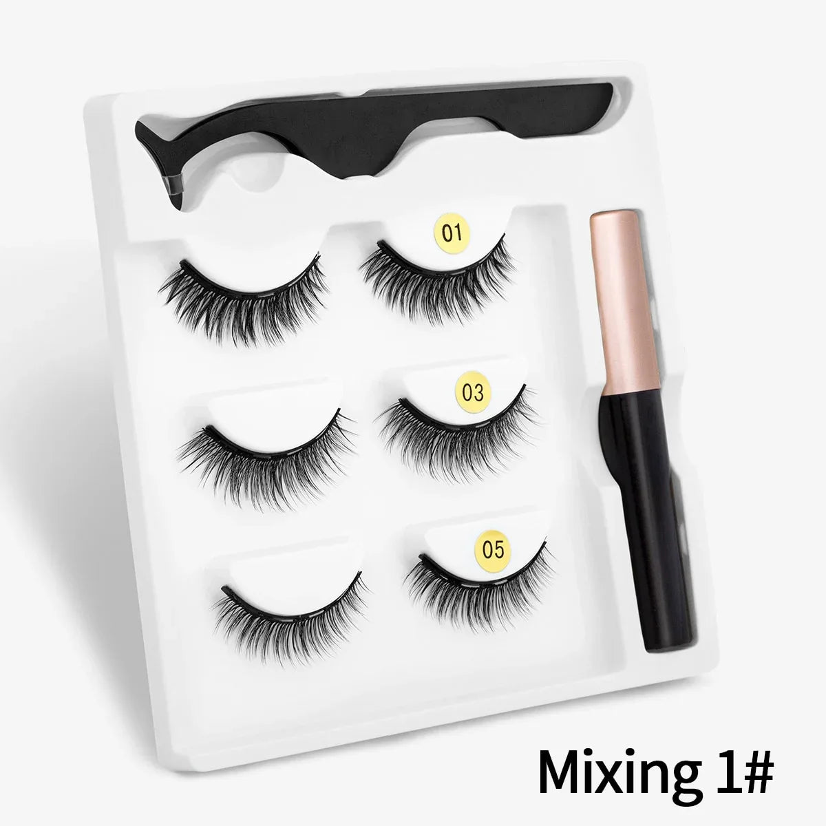 Magnetic Eyelashs set Magnet Liquid Eyeliner& Magnetic Lashes & Tweezer Set Waterproof Long Lasting Eyelash Extension - Shello's Creative Boutique