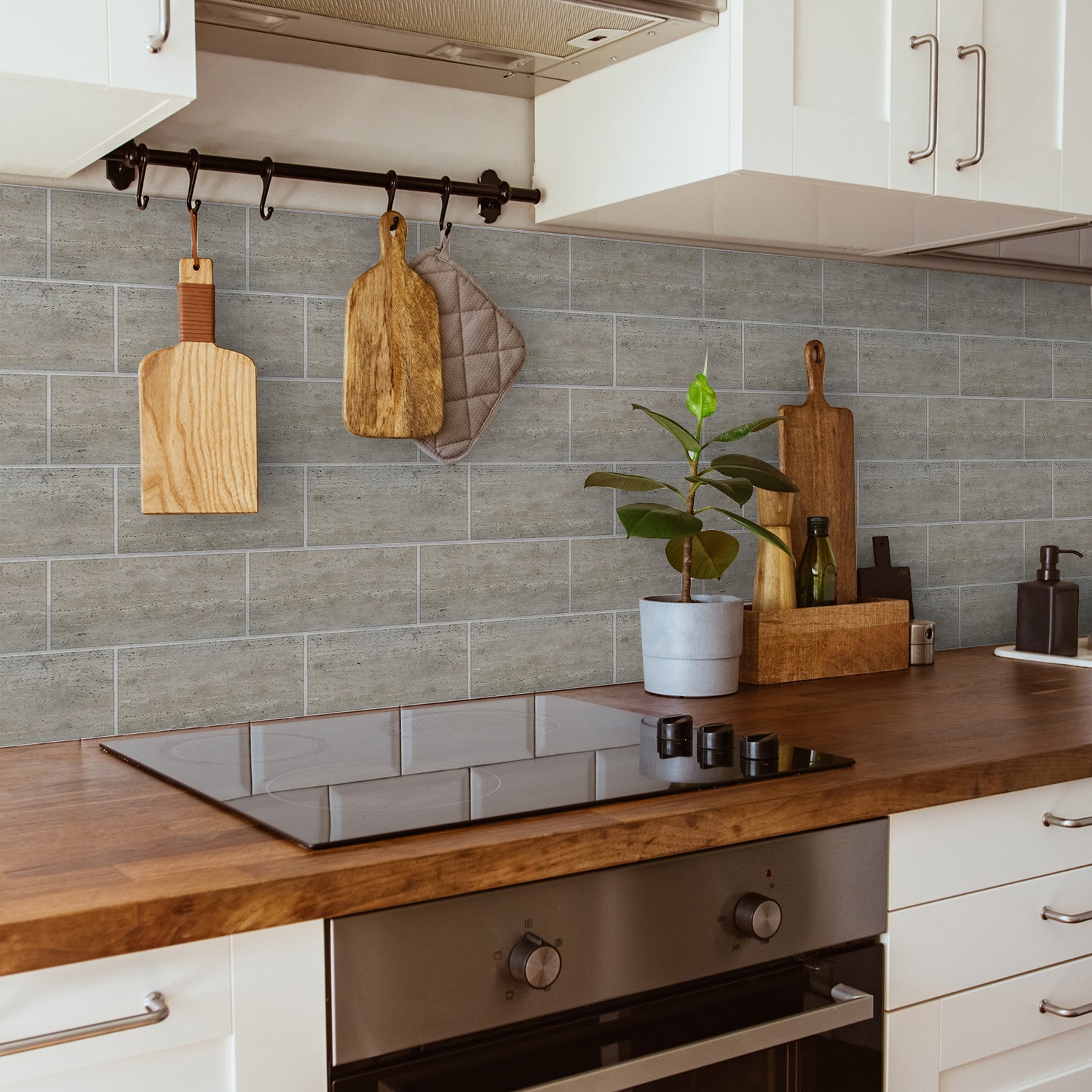 Funlife City Light Thickened Brick Stickers Brown Dirty-Resistant Kitchen And Bathroom Wall Decoration Self-Adhesive Wall Stickers