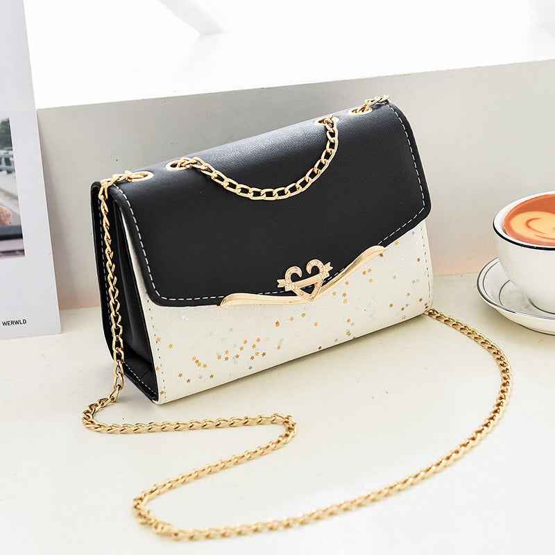 Korean Sequin Crossbody Bag for Women - Stylish Single Shoulder Mobile Wallet Bag