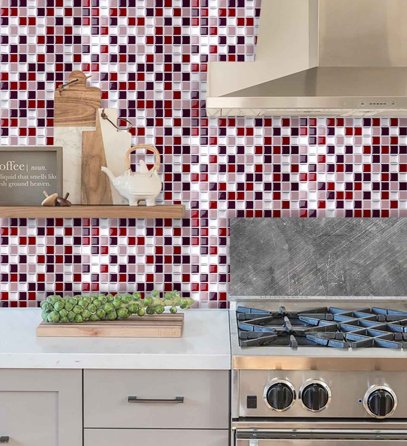 Vividtiles Self-Adhesive Mosaic Tiles for DIY Kitchen and Bathroom Decor