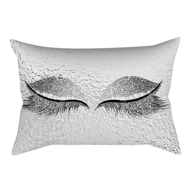 Eyelash Out Soft Velvet Cushion Cover 30x50cm Marble Pillow Cases funny cushions new Home Sofa Bed decor fashion on pillow eprolo