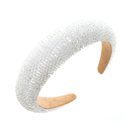 Luxury Crystal Hairband Women Hair Accessories Jewelry Baroque Padded Head Band Rhinestone Headband - Shello's Creative Boutique
