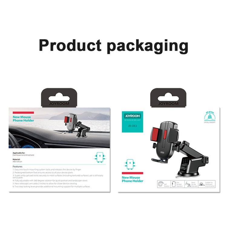 JOYROOM JR-OK3 Car New Mouse Phone Holder, JR-OK3 (Black), JR-OK3 (Black Blue), JR-OK3 (Black Red) SUNSKY