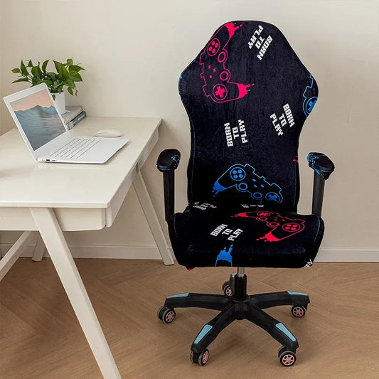 Computer Gaming Chair Cover Fashion Printed Elastic E-Sports Swivel Chair Protect Dust Covers Home Office Armchair Slipcovers - Shello's Creative Boutique
