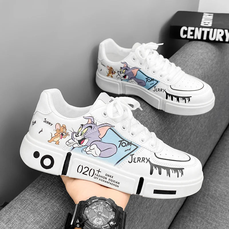 Couple Walking Shoes Men Flat Leather Breathable Outdoor Sports Lace-up Casual Tennis Shoes Luxury Original Sneakers Women eprolo