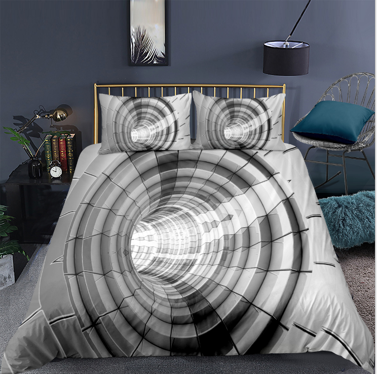 3D digital printing bedding home textile three piece quilt cover pillow case eprolo