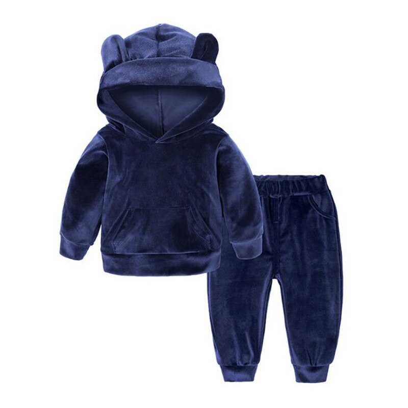 Sport Suit Children Clothing Sets Boys Girls Outfits Winter Gold Velvet Tracksuit Autumn Boy Clothes 1 2 3 4 5 6 7 8 Years eprolo