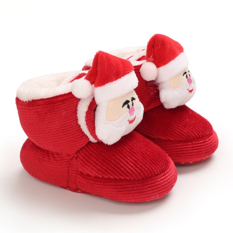 Baby cotton shoes winter high tube 0-1 year old children's cartoon cute walking shoes soft soled baby boots baby shoes plush eprolo