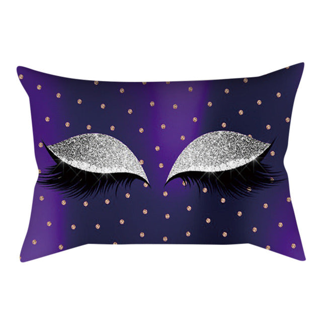 Eyelash Out Soft Velvet Cushion Cover 30x50cm Marble Pillow Cases funny cushions new Home Sofa Bed decor fashion on pillow eprolo