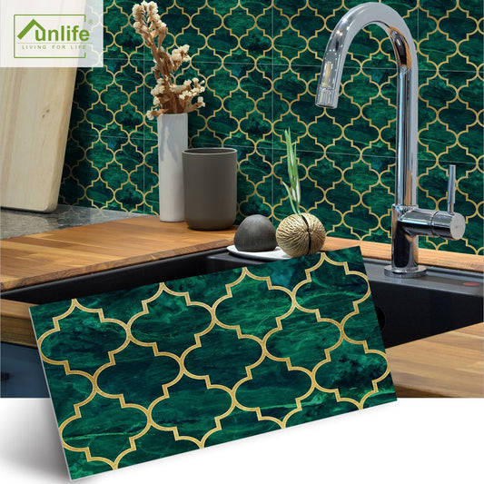 Funlife City Lights Thickened Brick Stickers Emerald Light Luxury Home Wall Decoration Stickers