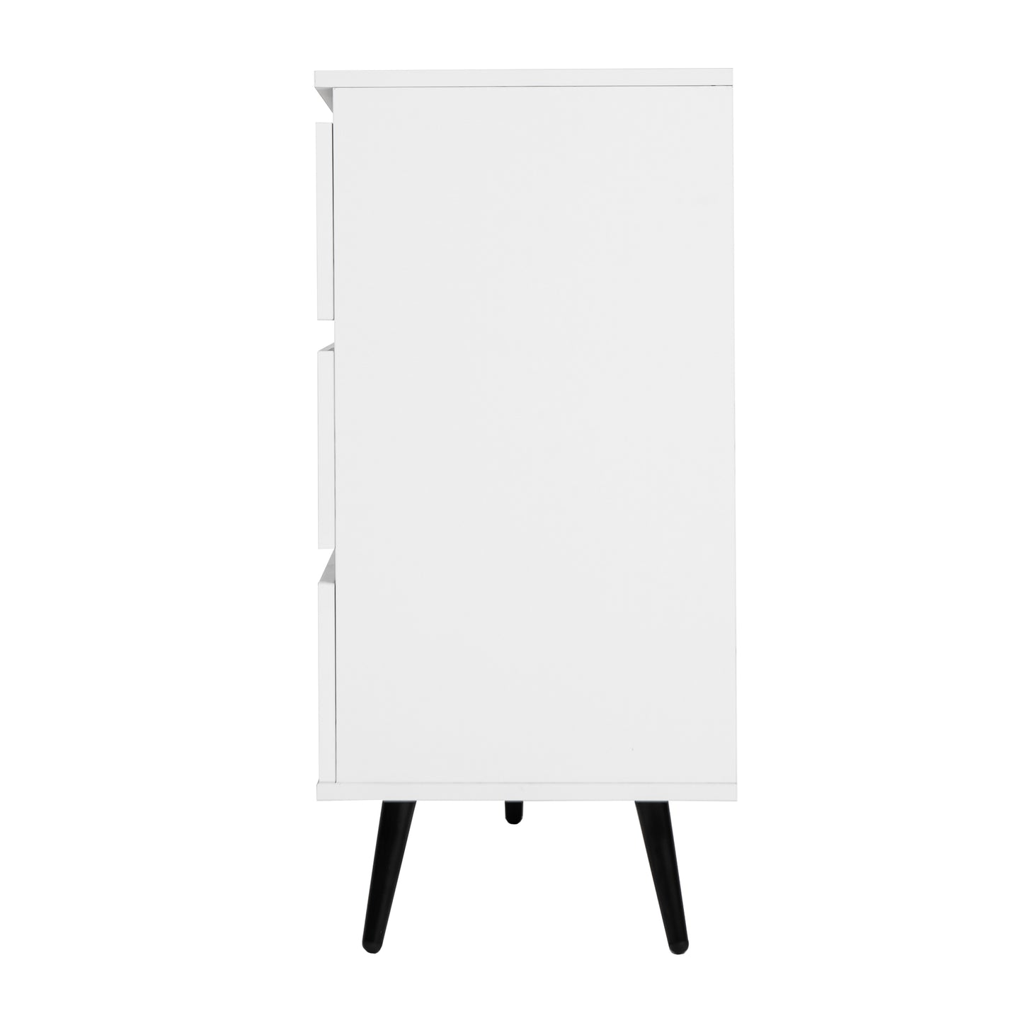 Living Room Sideboard Storage Cabinet White High Gloss with LED Light eprolo