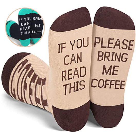 "IF YOU CAN READ THIS" Funny Letter Socks - Cozy Cotton Winter Socks