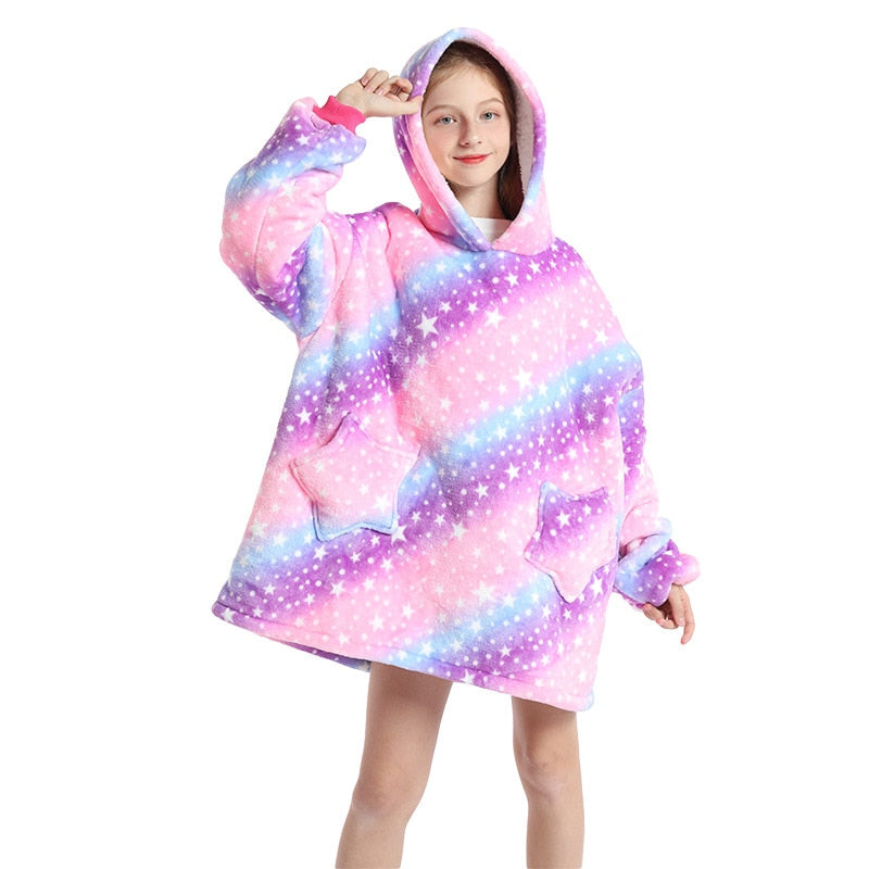 Homewear Plush Fleece Sherpa Blanket Girls Sleepwear Homewear Fleece Warm Sherpa Blanket eprolo