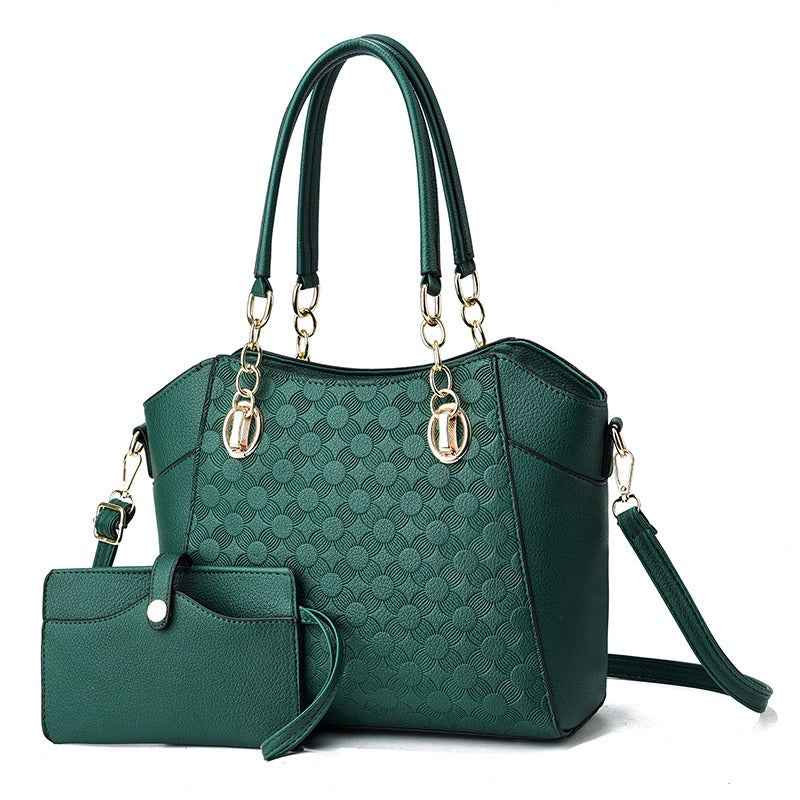 Mother-in-Child Tote Bag - Large Capacity PU Leather Tote for Moms