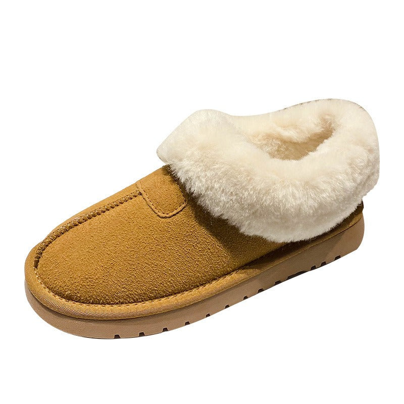 Thick soled versatile snow boots for women's warmth and height increase small cotton shoes eprolo